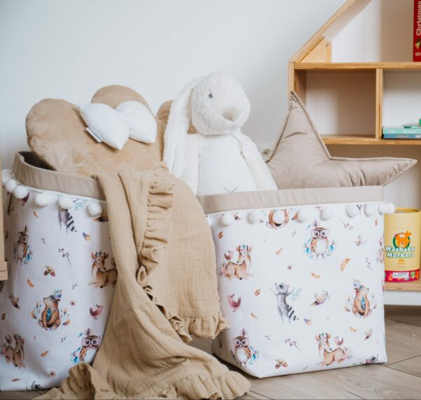 Set 2 bavlnených košíkov s guličkami (M, L)