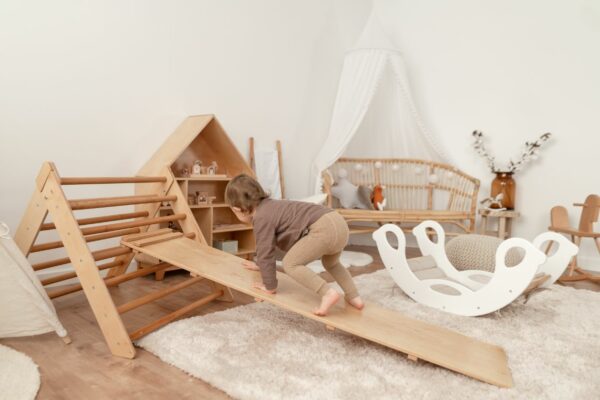 Montessori doska SlideMe - prírodné drevo