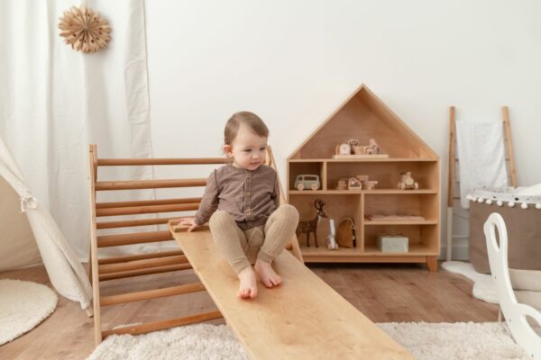 Montessori doska SlideMe - prírodné drevo