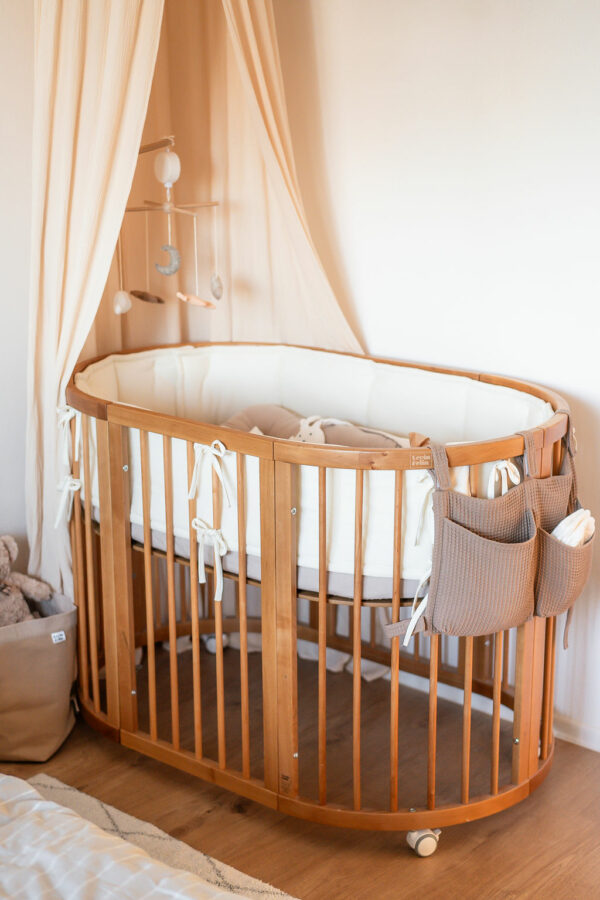Detská rastúca postieľka SMART BED – prírodné drevo