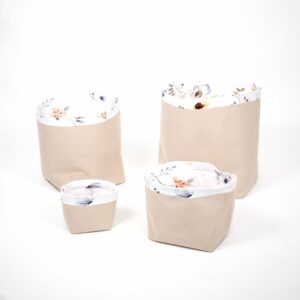 Set 4 bavlnených košíkov (XS, S, M, L)