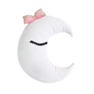 Vankúš Mesiac velvet s mašličkou a očkami