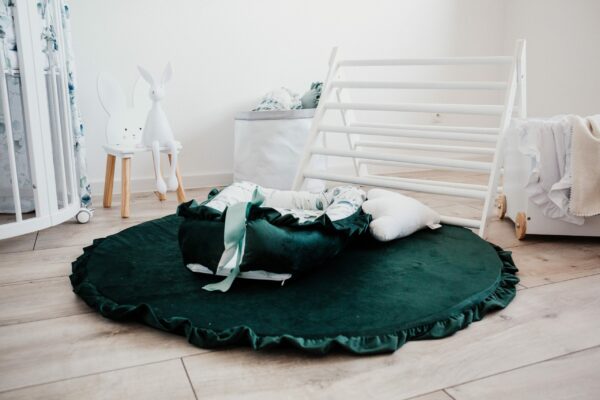 Hracia podložka velvet s volánom Ø130 cm