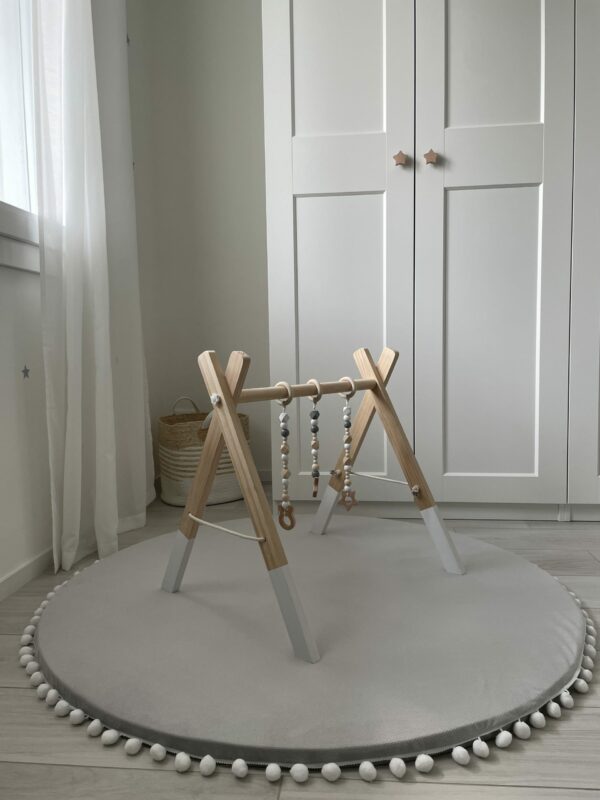 Hracia podložka plyšová s guličkami Ø130 cm