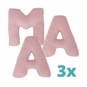 Vankúš velvet písmeno - set 3ks