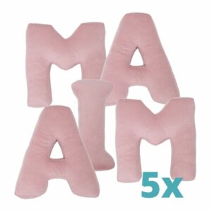 Vankúš velvet písmeno - set 5ks
