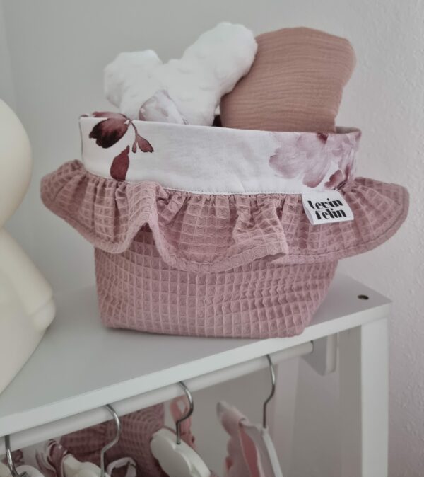 Set 2 vafle košíkov s volánom (XS, S)