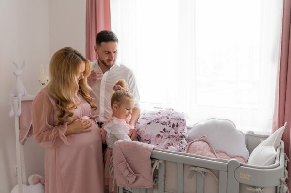 Detská osuška s kapucňou a mašličkou - mauve
