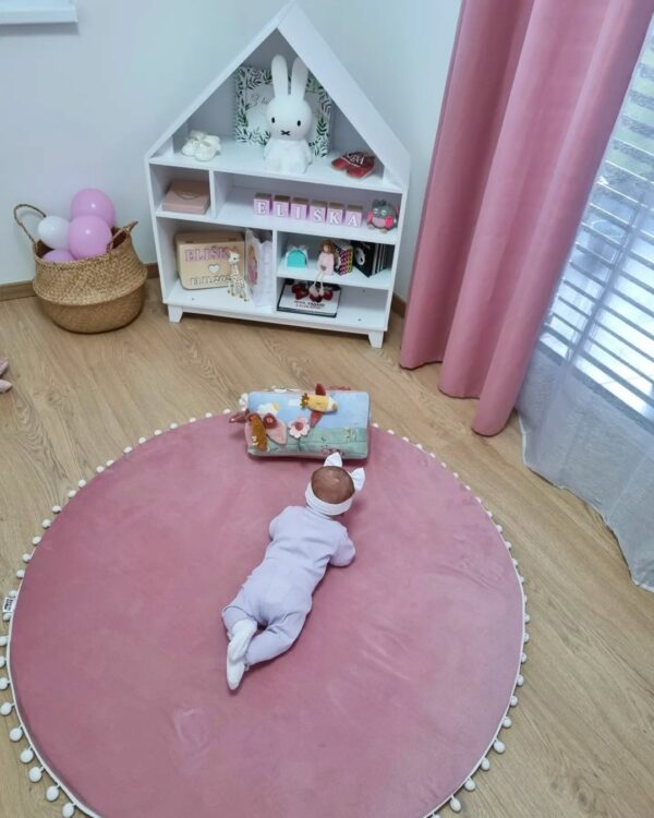 Hracia podložka velvet s guličkami Ø130 cm