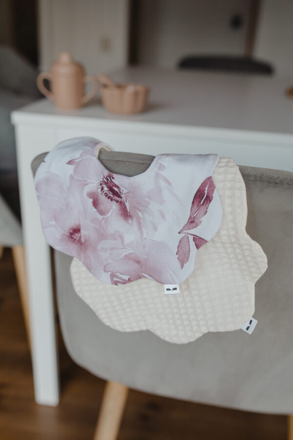 Detský vafle podbradník Flower