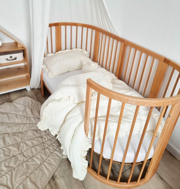 Set bavlnených obliečok s volánmi - vankúš 65 × 45 cm a paplón 100 × 135 cm