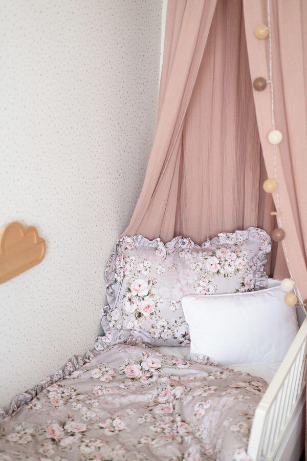 Set bavlnených obliečok s volánmi - vankúš 65 × 45 cm a paplón 100 × 135 cm