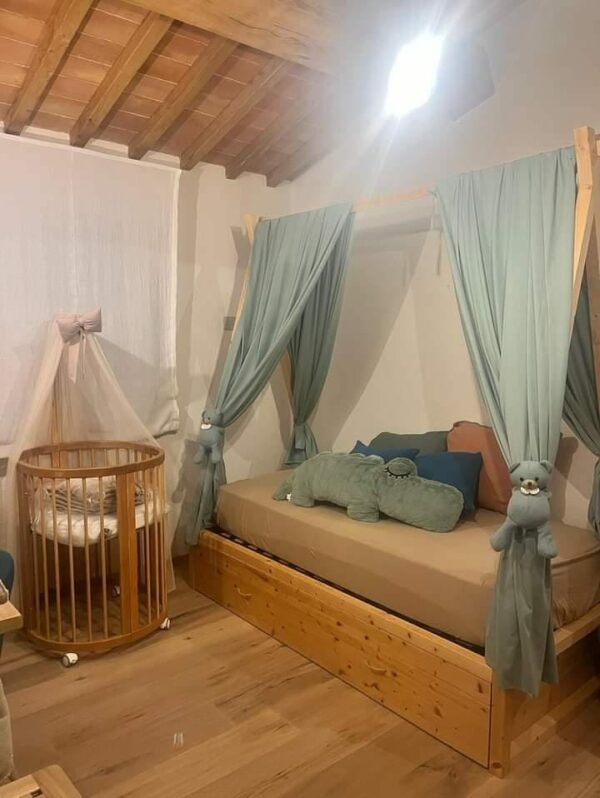Mušelínový baldachýn na domčekovú posteľ (2 ks)