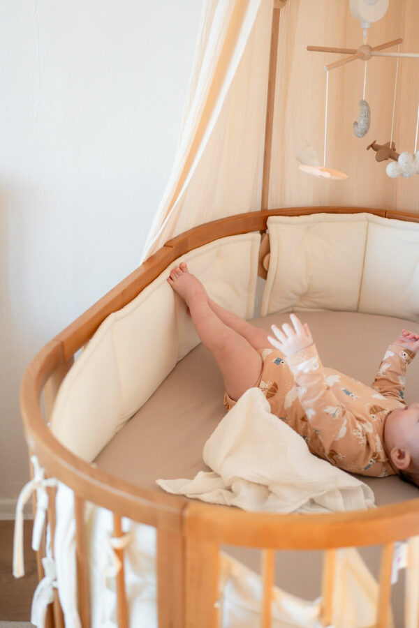 Detská rastúca postieľka SMART BED – prírodné drevo