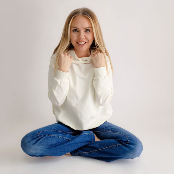 Mikina na dojčenie s kapucňou