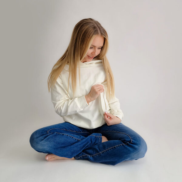 Mikina na dojčenie s kapucňou