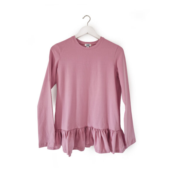 Termo tričko na dojčenie s dlhým rukávom a volánmi