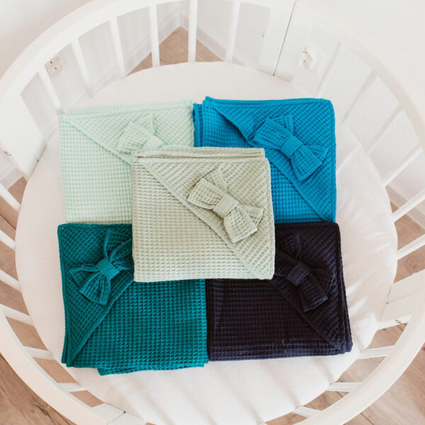 Detská osuška s kapucňou a mašličkou