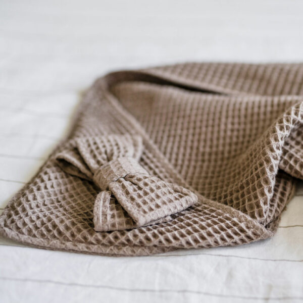 Detská osuška s kapucňou a mašličkou