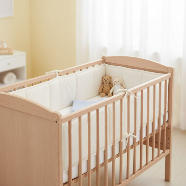 Baránkový mantinel do hranatej postieľky 140 × 70 cm Baránkový mantinel do hranatej postieľky 140 × 70 cm